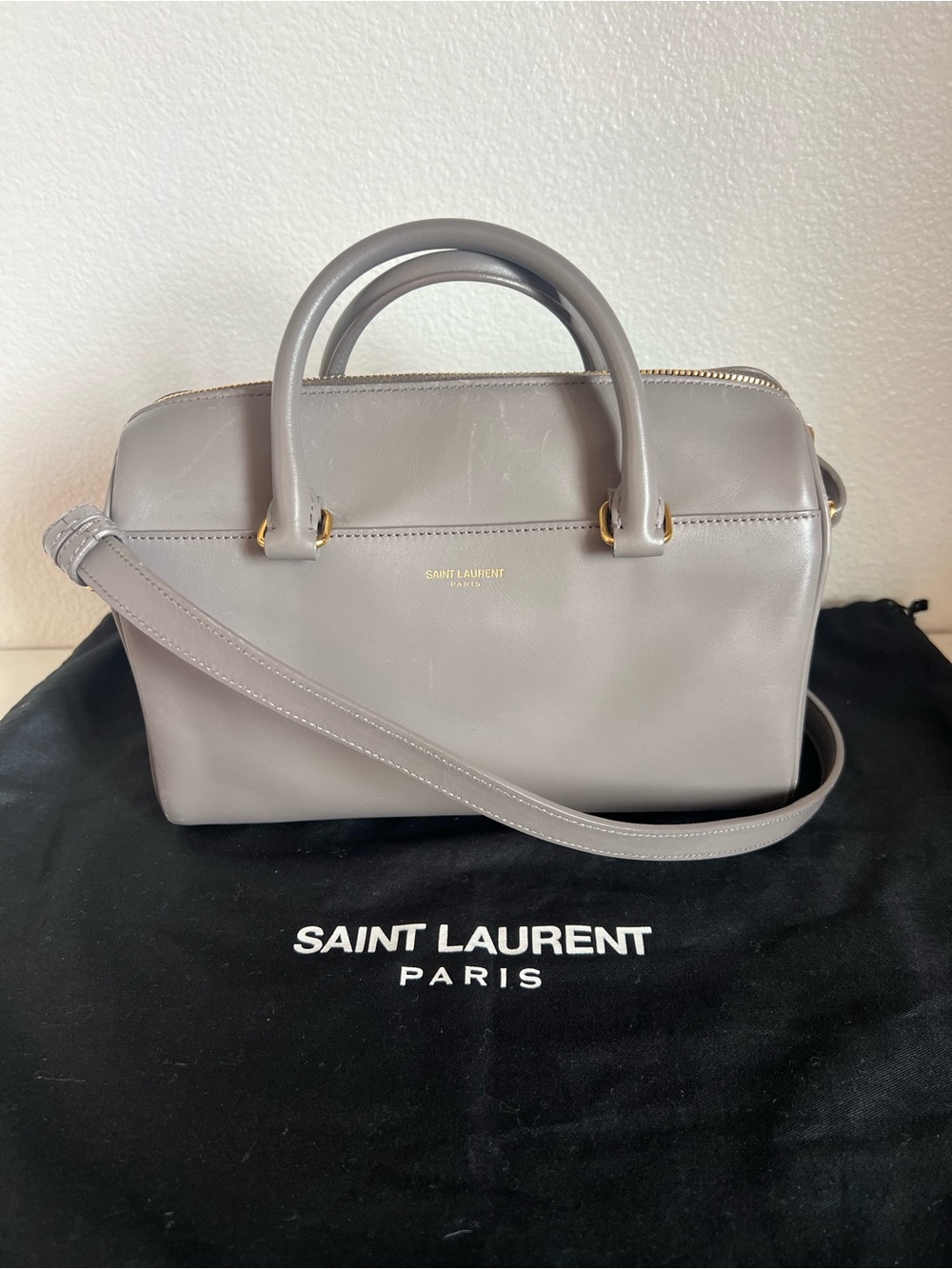 Saint Laurent Leather Duffle Baby Bag